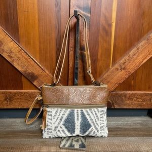 Myra Bag Pastel Crossbody Upcycled Canvas Purse NWT